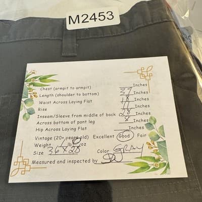 Carhartt Ripstop Pants Mens 36x28 Gray Relaxed Fit Utility Workwear Good - Thumbnail 14