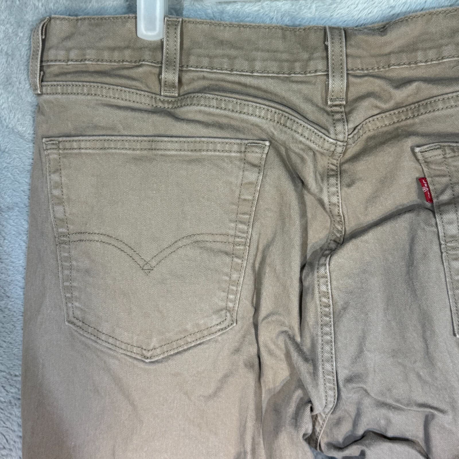 Levis 505 Jeans Mens 40x32 Regular Fit Mid Rise Tan Straight Leg Denim - Thumbnail 6