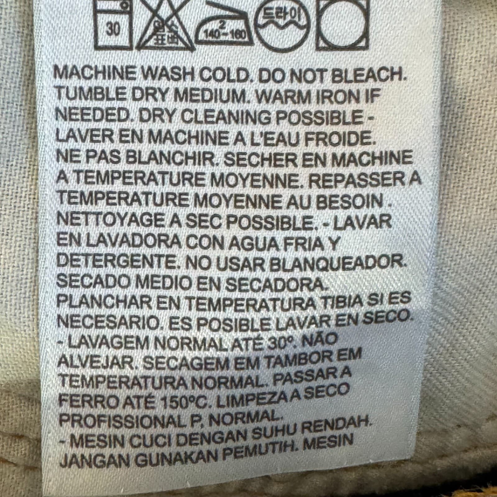 Levis 505 Jeans Mens 40x30 Regular Fit Mid Rise Blue Denim Straight Leg - Thumbnail 14