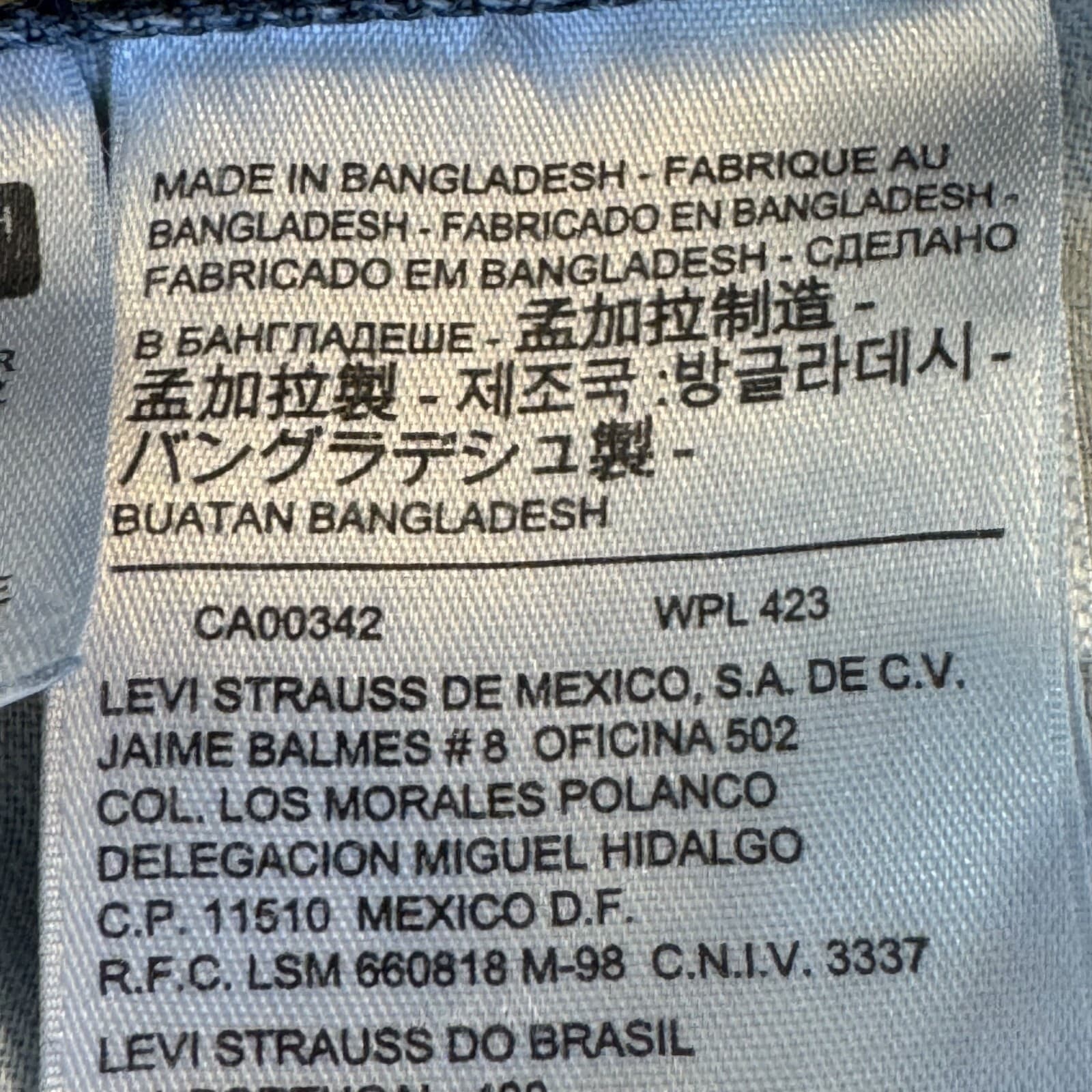 Levis 505 Jeans Mens 36x30 Regular Fit Mid Rise Blue Denim Straight Leg - Thumbnail 5