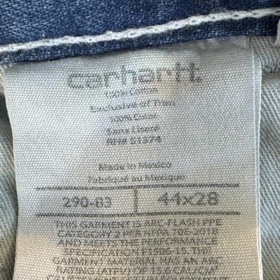 Carhartt FR Work Jeans Mens 44x28 CAT2 Arc Flash Denim Workwear (44x28) - Thumbnail 6