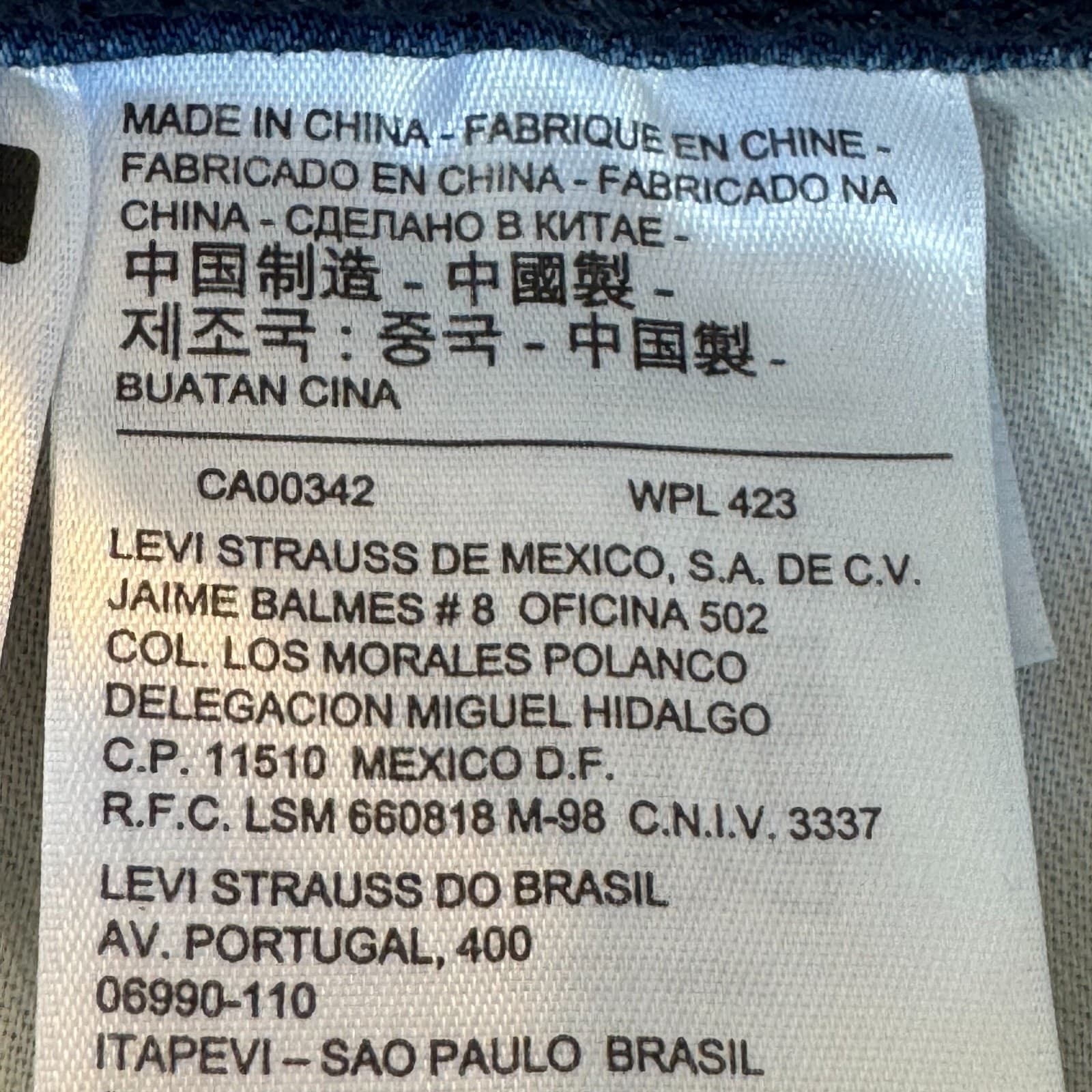 Levis 505 Jeans Mens 42x30 Regular Fit Mid Rise Blue Denim Straight Leg - Thumbnail 12