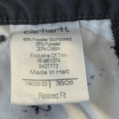 Carhartt Ripstop Pants Mens 36x28 Gray Relaxed Fit Utility Workwear Good - Thumbnail 10