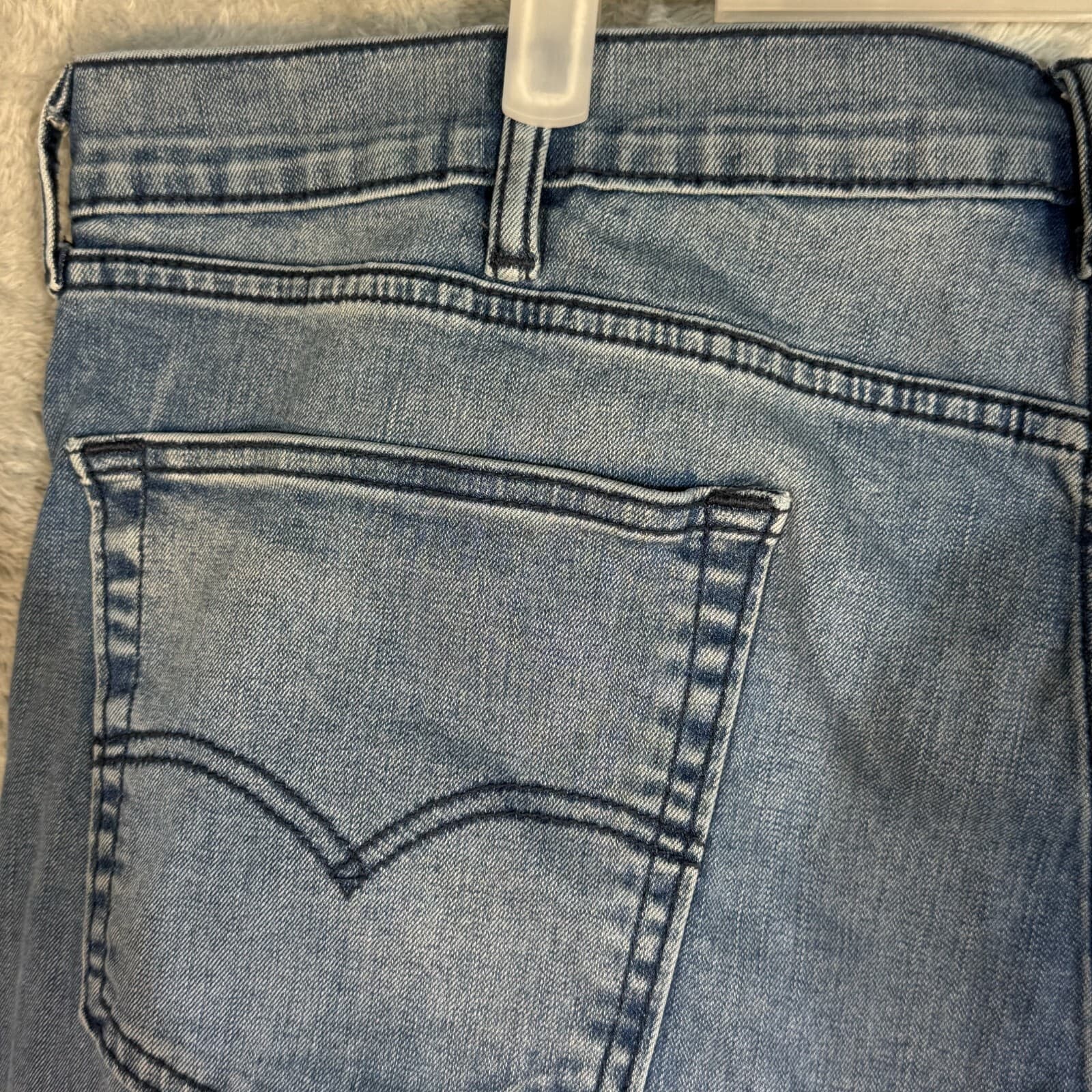 Levis 505 Jeans Mens 42x30 Regular Fit Mid Rise Blue Denim Straight Leg - Thumbnail 6