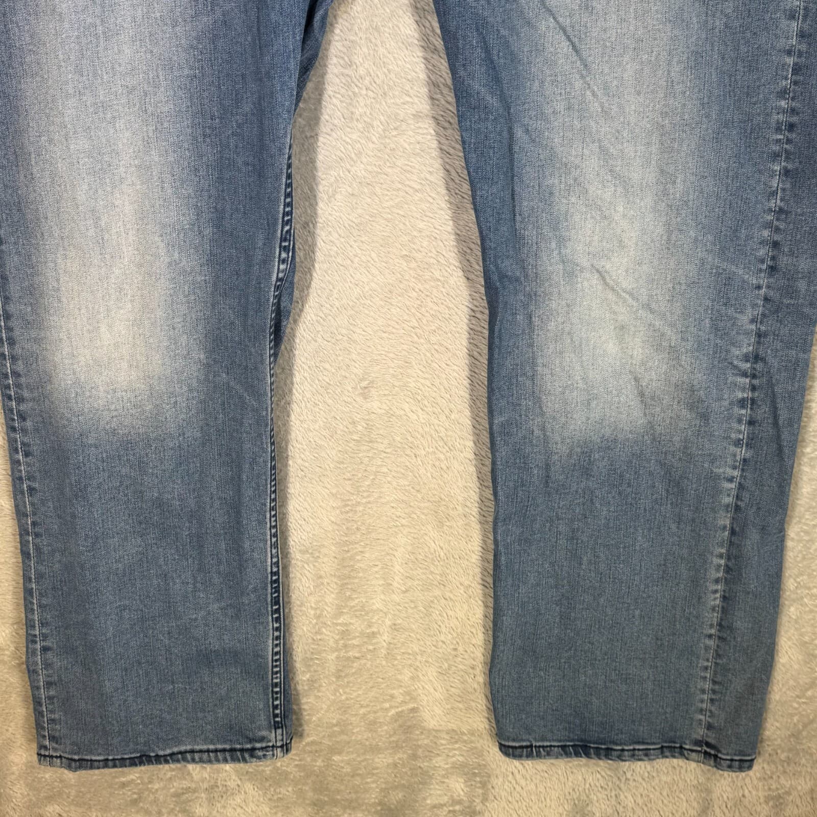 Levis 505 Jeans Mens 42x30 Regular Fit Mid Rise Blue Denim Straight Leg - Thumbnail 5