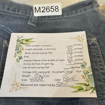 Carhartt FR Work Jeans Mens 44x28 CAT2 Arc Flash Denim Workwear (44x28) - Thumbnail 11