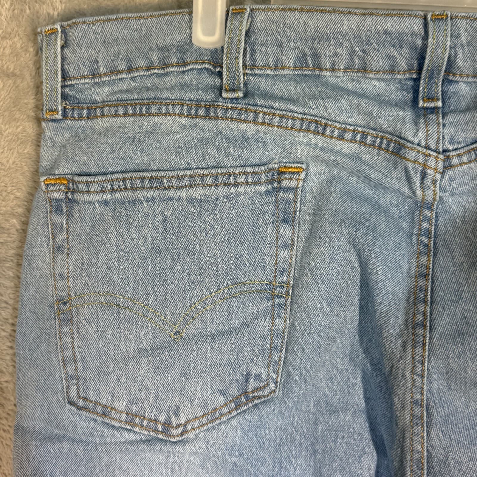 Levis 505 Jeans Mens 40x30 Regular Fit Mid Rise Blue Denim Straight Leg - Thumbnail 6