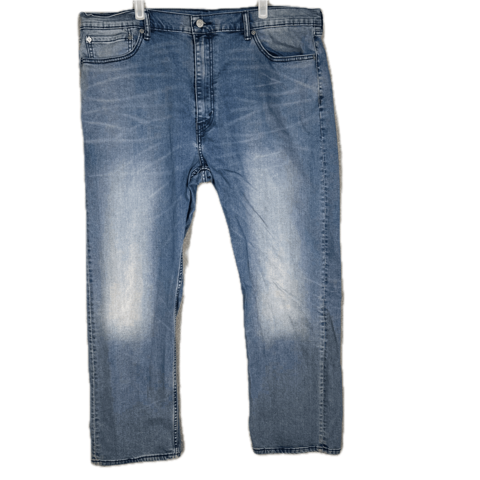 Levis 505 Jeans Mens 42x30 Regular Fit Mid Rise Blue Denim Straight Leg - Image 1