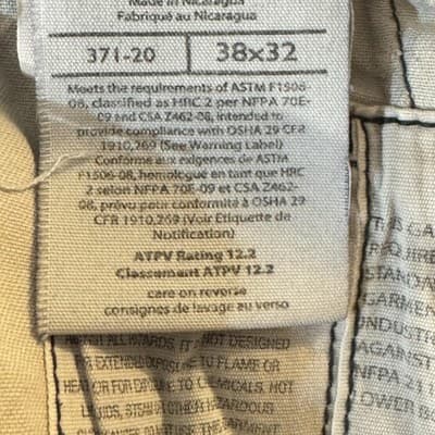 Carhartt FR Work Pants Mens 38x32 CAT2 Arc Flash NFPA70E Navy (38x32) - Thumbnail 7