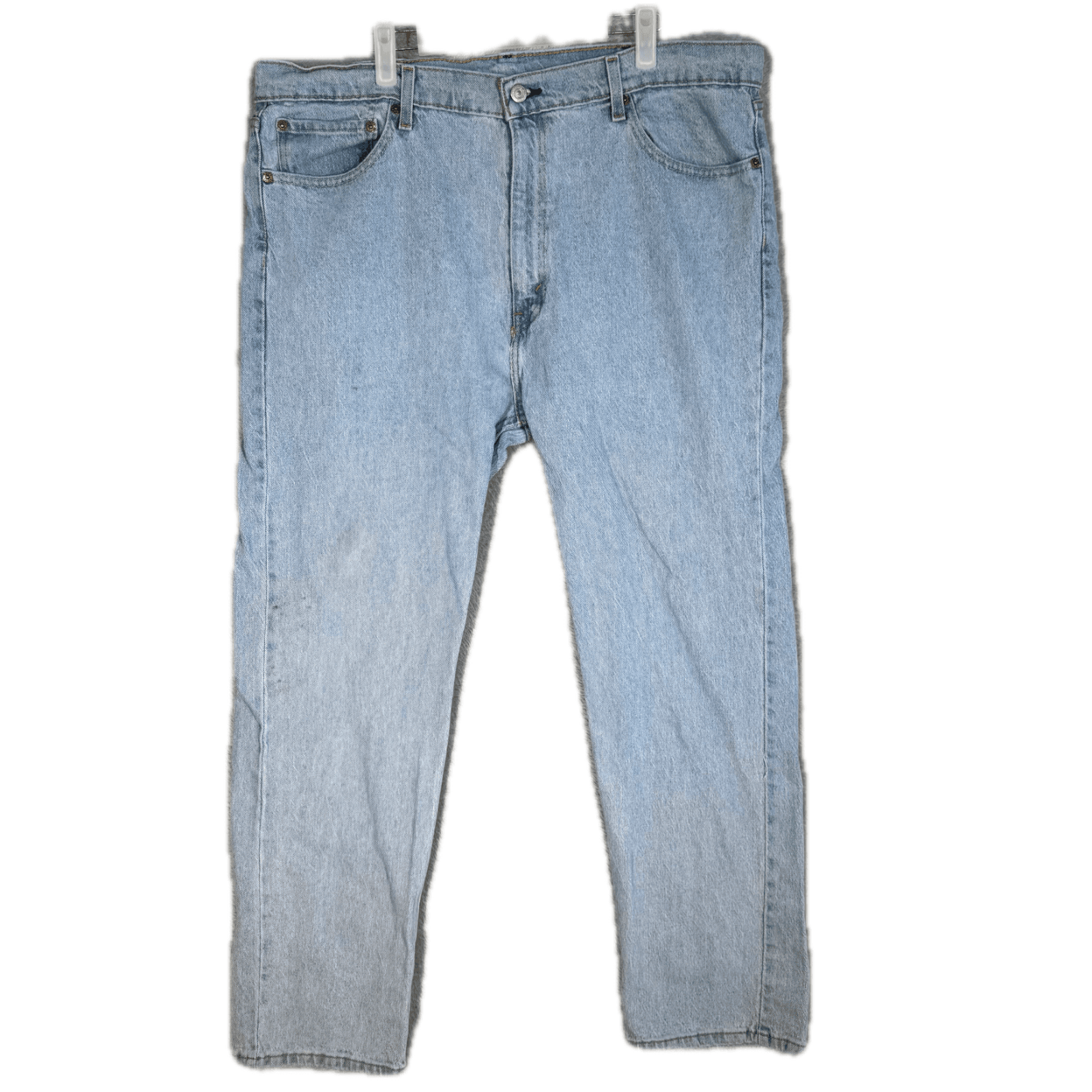 Levis 505 Jeans Mens 40x30 Regular Fit Mid Rise Blue Denim Straight Leg - Image 1