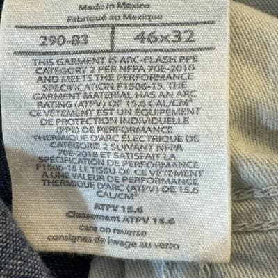 Carhartt FR Work Jeans Mens 46x32 CAT2 Arc Flash Denim Workwear (46x32) - Thumbnail 5