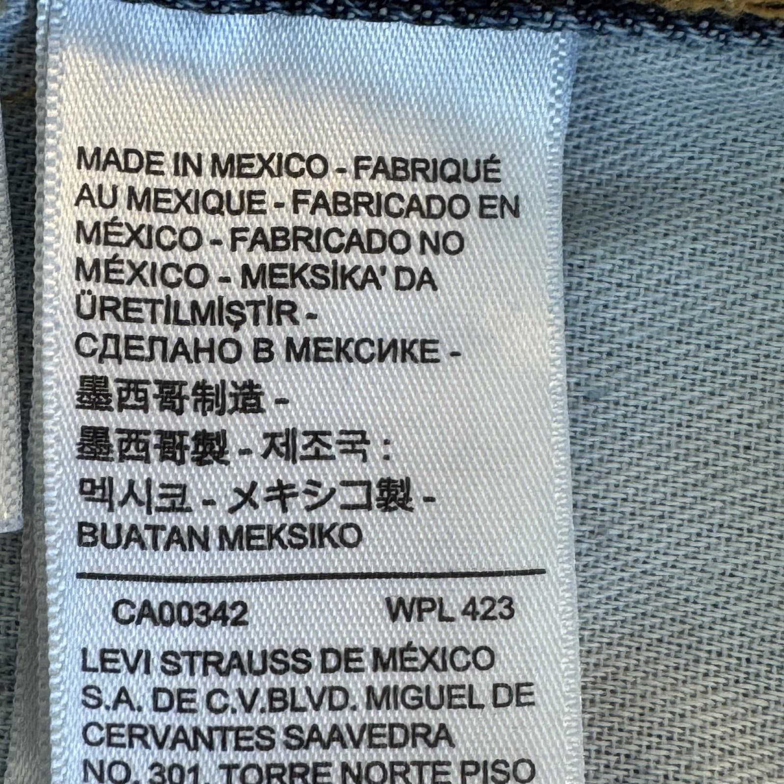 Levis 505 Jeans Mens 34x32 Regular Fit Mid Rise Blue Denim Straight Leg - Thumbnail 4