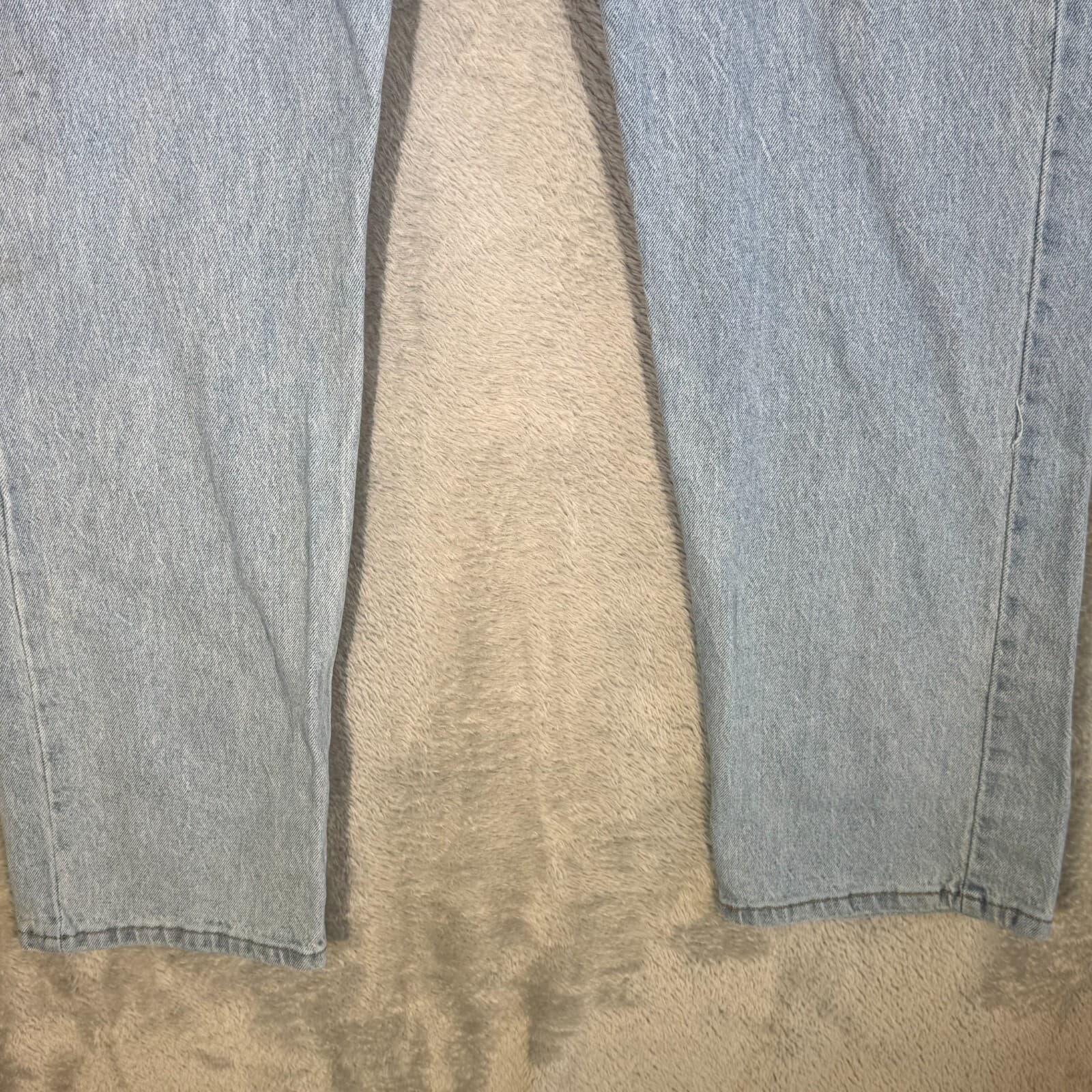 Levis 505 Jeans Mens 40x30 Regular Fit Mid Rise Blue Denim Straight Leg - Thumbnail 5