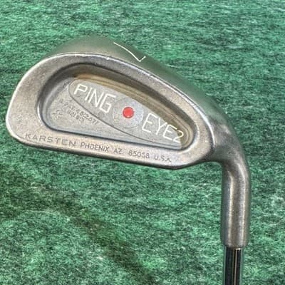 Vintage Ping Eye 2 7 Iron Right Handed Dynalite Steel Shaft USA Karma Grip - Image 1