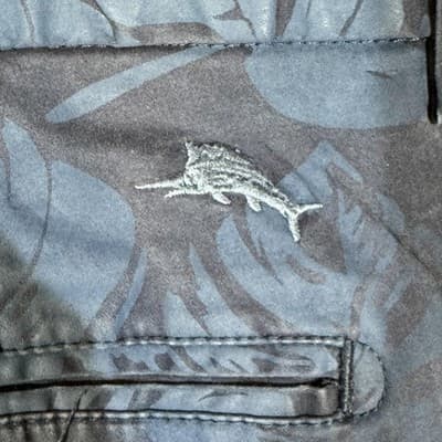 Tommy Bahama Shorts Mens 40 Blue Chino Tropical Leaf Print Stretch Beach Casual - Thumbnail 3