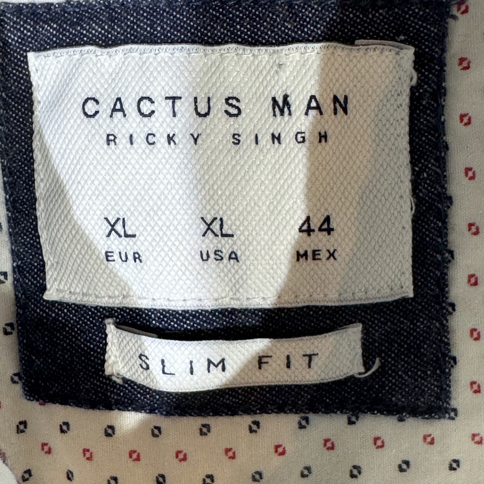 Cactus Man Men’s XL White Boat Print Slim-Fit 100% Cotton Shirt – Button-Down M6 - Thumbnail 7