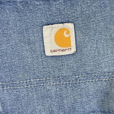 Carhartt Jeans Mens 42x34 Blue Dungaree Fit Workwear Carpenter Pants Distressed - Thumbnail 5