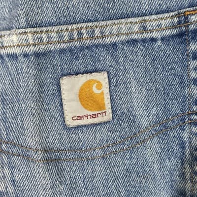 Carhartt Jeans Mens 36x34 Blue Relaxed Fit Denim Straight Leg Workwear Pants - Thumbnail 4
