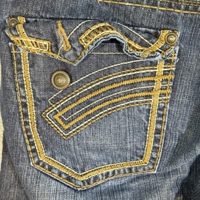 Royal Premium Jeans Mens 34x31 (34x30) Blue Medium Wash Straight Leg Denim - Thumbnail 8