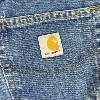 Carhartt Jeans Mens 40x32 Blue Relaxed Fit Denim Straight Leg Workwear Pants - Thumbnail 5