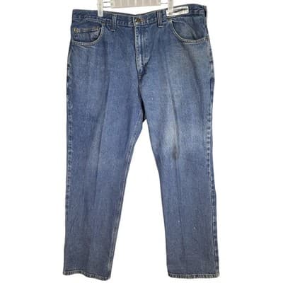 Carhartt Jeans Mens 40x32 Blue Relaxed Fit Denim Straight Leg Workwear Pants - Image 1