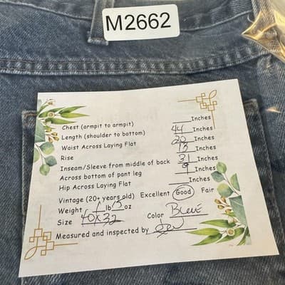 Carhartt Jeans Mens 40x32 Blue Relaxed Fit Denim Straight Leg Workwear Pants - Thumbnail 8