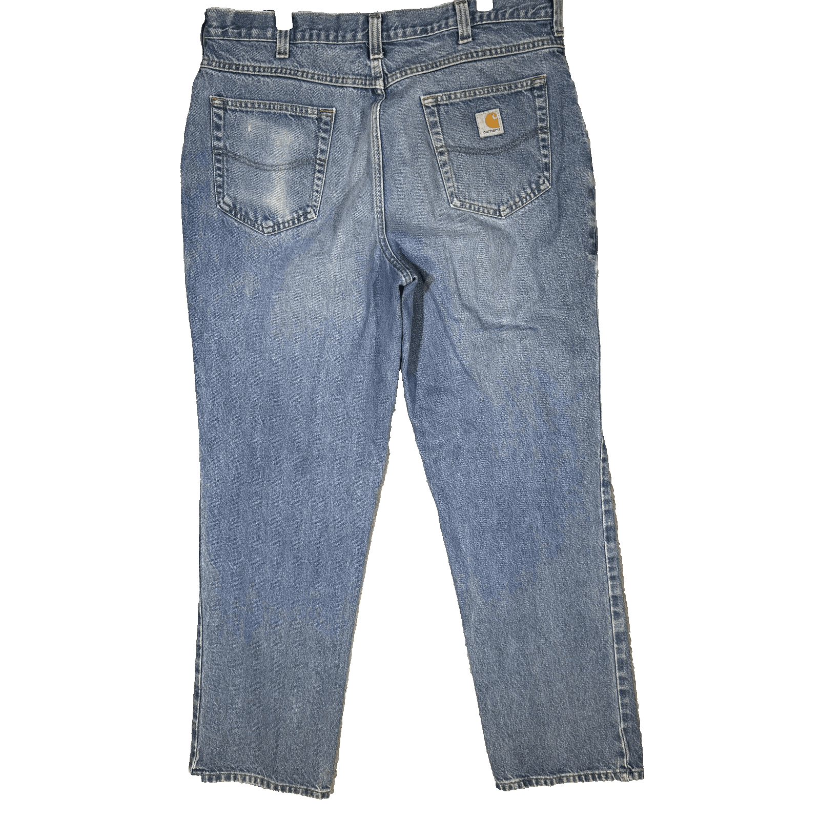 Carhartt Jeans Mens 36x32 Blue Relaxed Fit Paint Splatter Distressed Workwear - Thumbnail 2