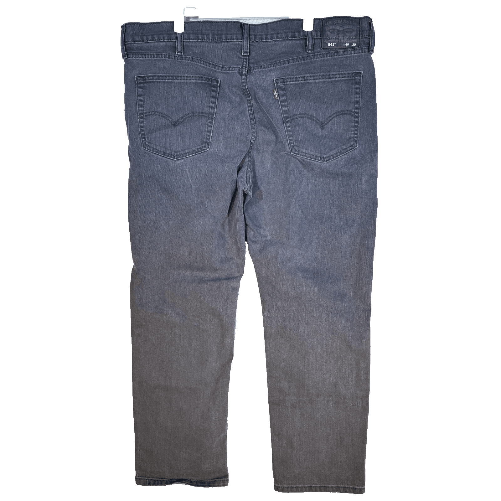 Levis 541 Jeans Mens 40x28 (40x30) Gray Athletic Taper Stretch Denim Charcoal - Thumbnail 2