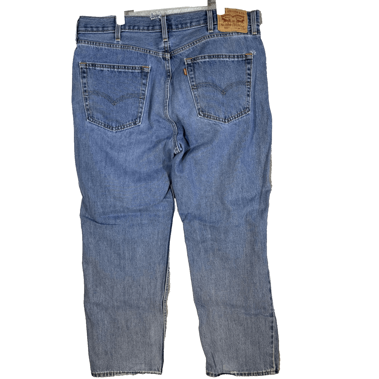 Levis 550 Jeans Mens 36x29 (38x30) Blue Relaxed Tapered Denim Medium Wash - Thumbnail 2