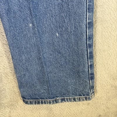 Carhartt Jeans Mens 40x32 Blue Relaxed Fit Denim Straight Leg Workwear Pants - Thumbnail 3