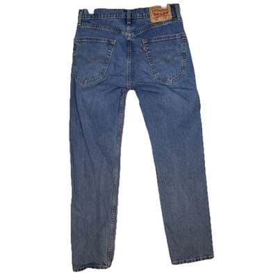Levis 505 Jeans Mens 30x32 Regular Fit Mid Rise Blue Denim Straight Leg - Thumbnail 2