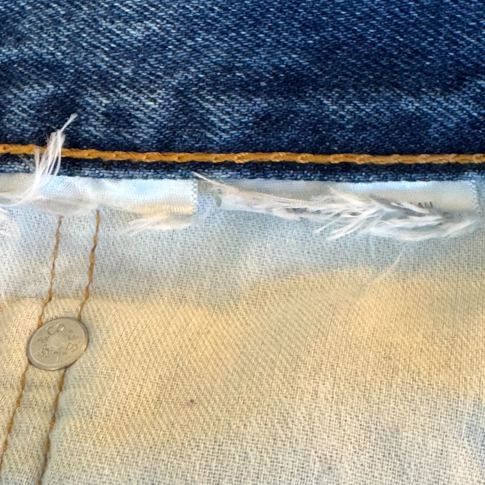 Levi’s 505 Men’s Jeans 36X30 Blue Denim Stone Wash Mid-Rise Straight Leg - Thumbnail 12