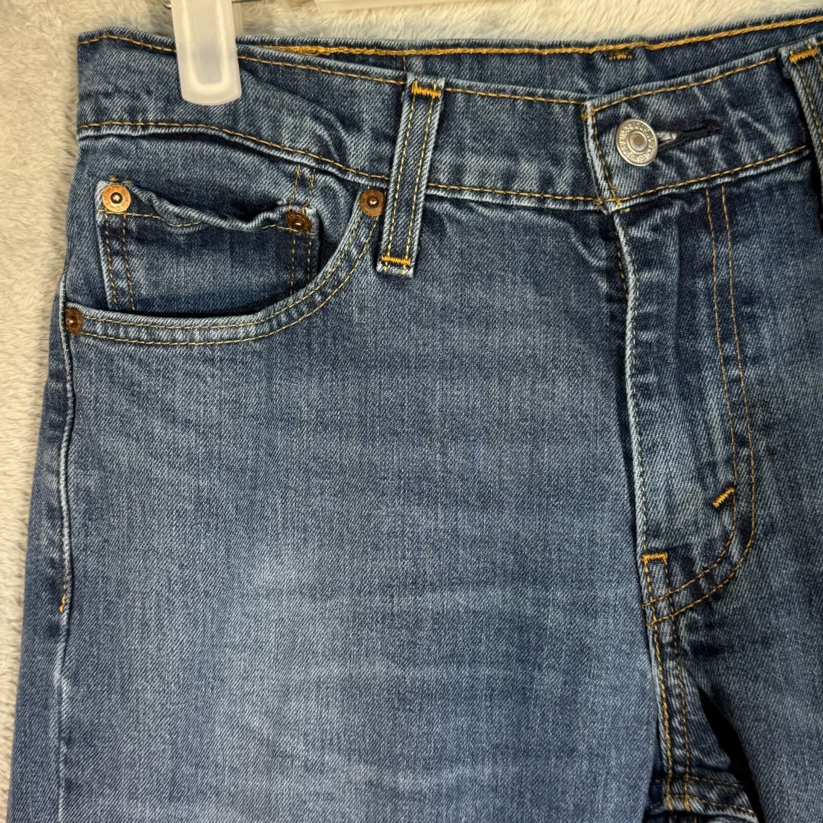 Levis 511 Jeans Mens 30x34 Slim Fit Mid Rise Blue Denim Straight Leg - Thumbnail 3