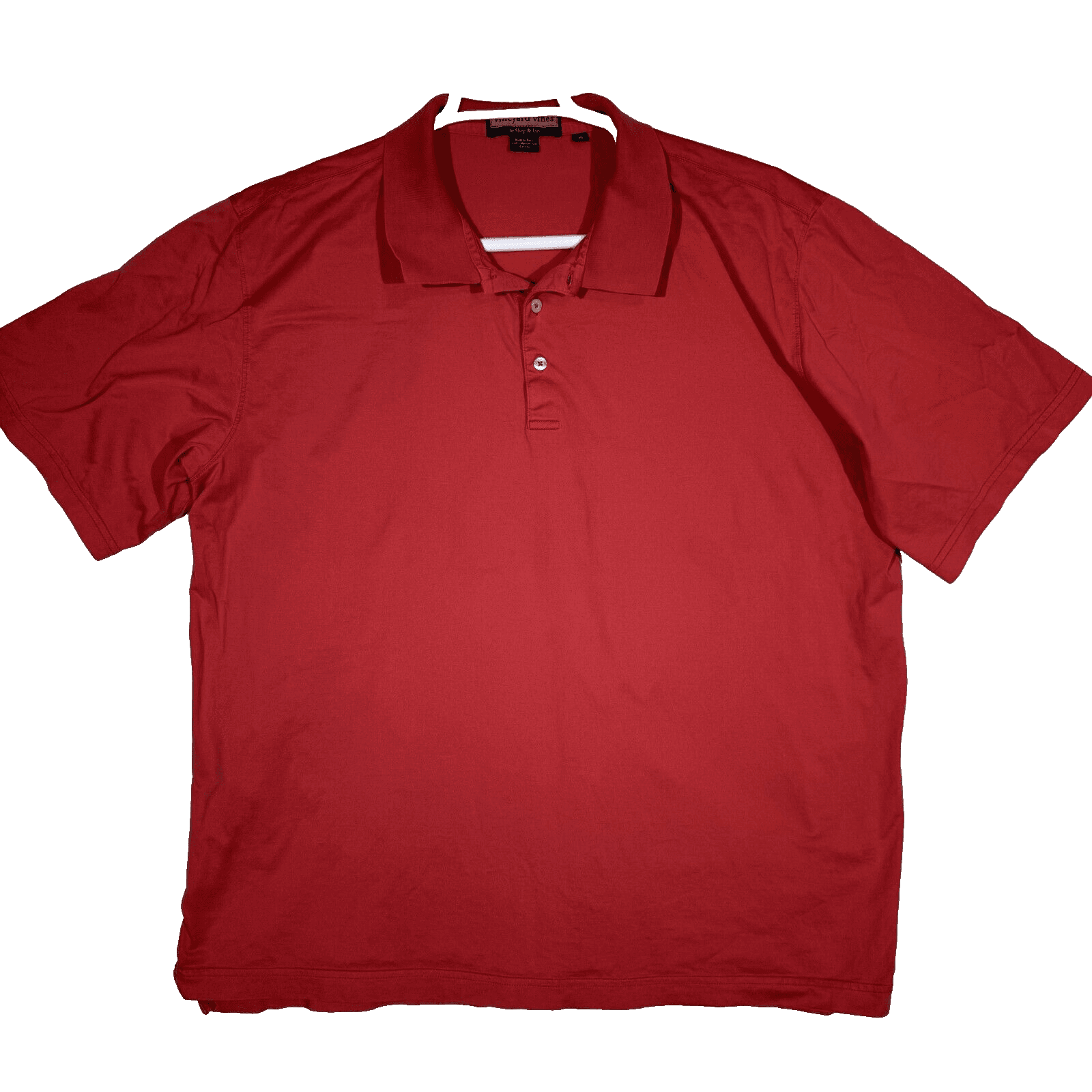 Vineyard Vines XL Pink Cotton Whale Logo Polo – Short Sleeve, Embroidered M581 - Image 1