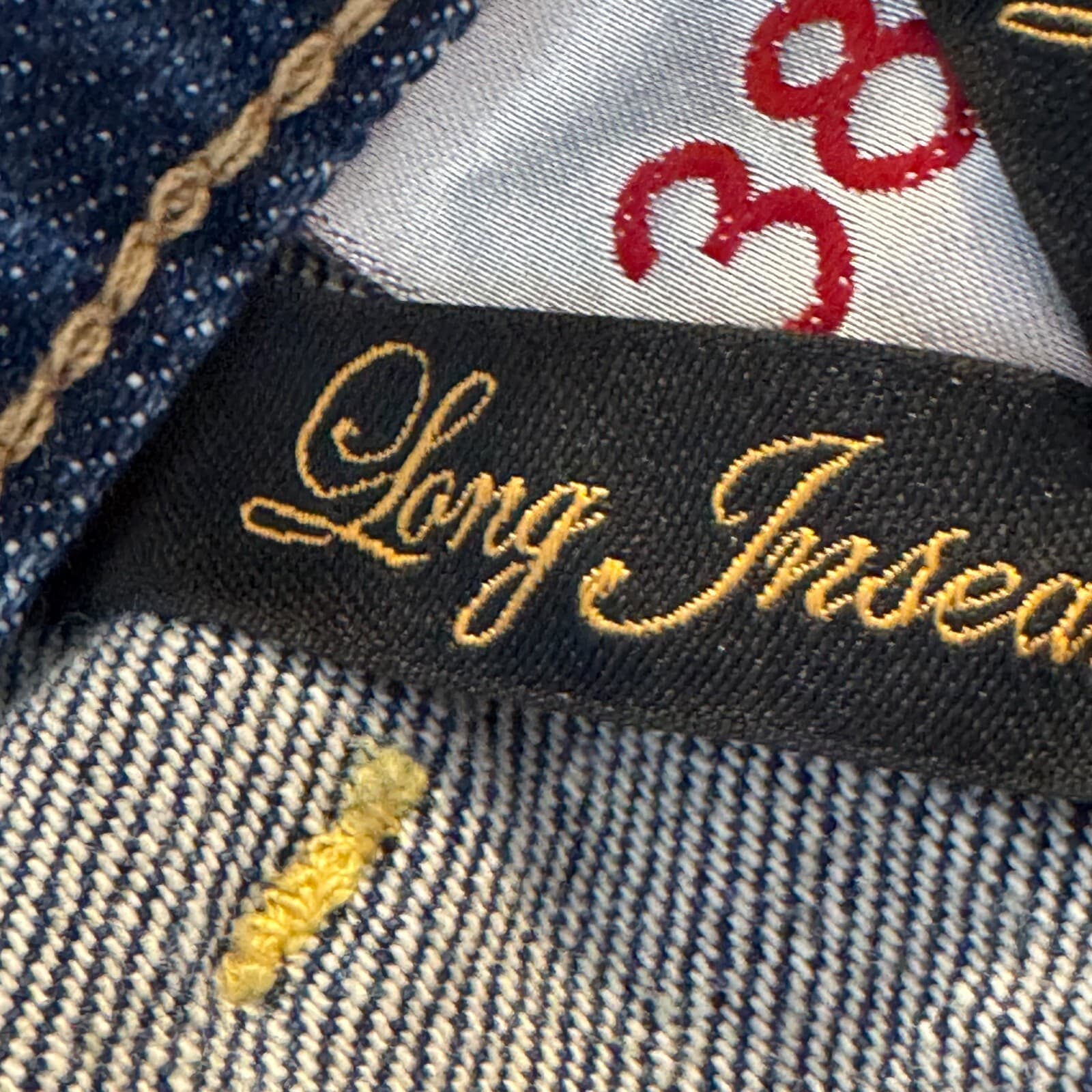 Lucky Brand Miner Jeans Mens 38x34 Slim Bootcut Blue Denim Button Fly - Thumbnail 14