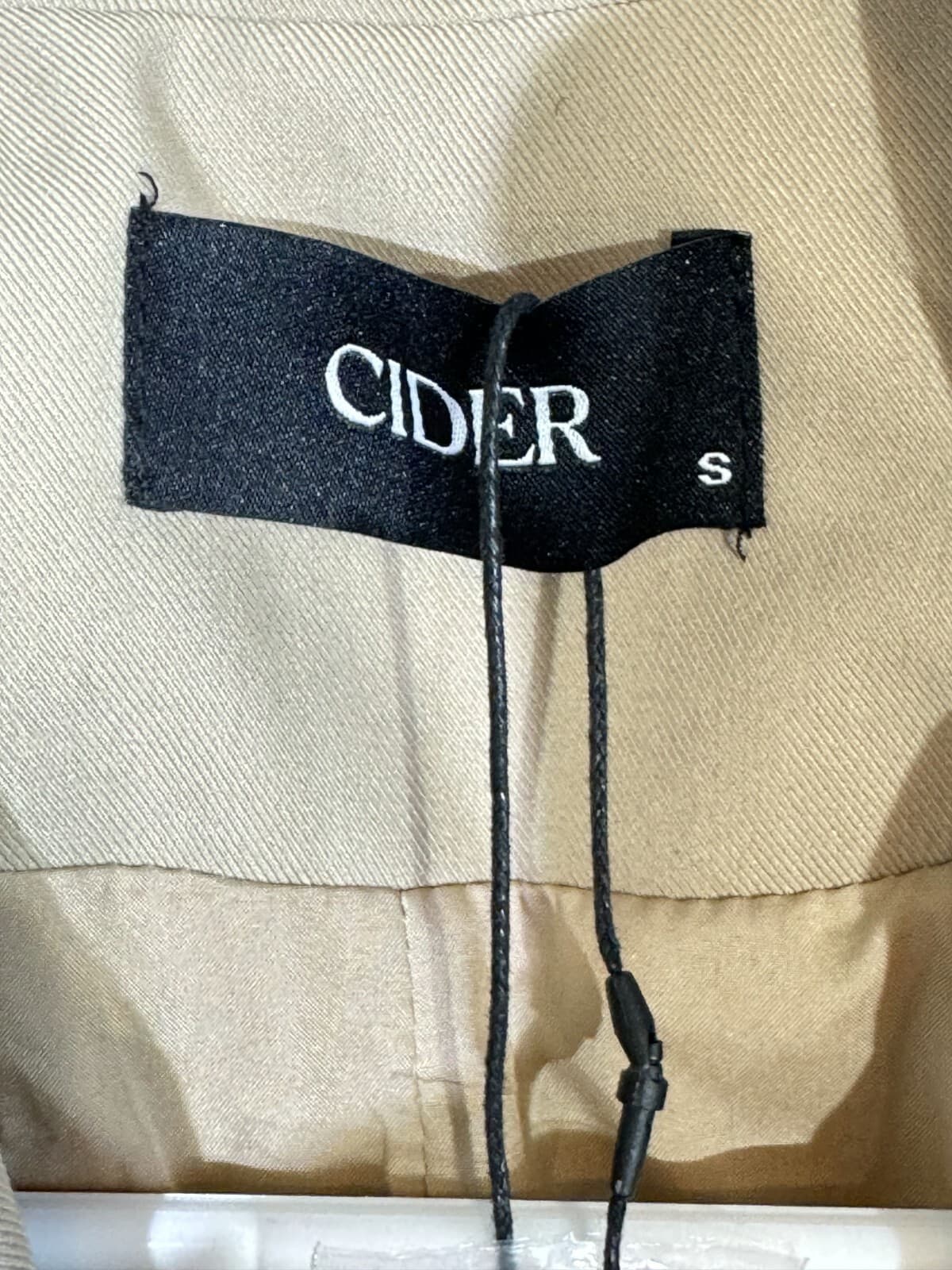 Cider Women’s Beige Polyester Tweed Blazer Jacket S – Notch Lapel, Machine Wash - Thumbnail 10