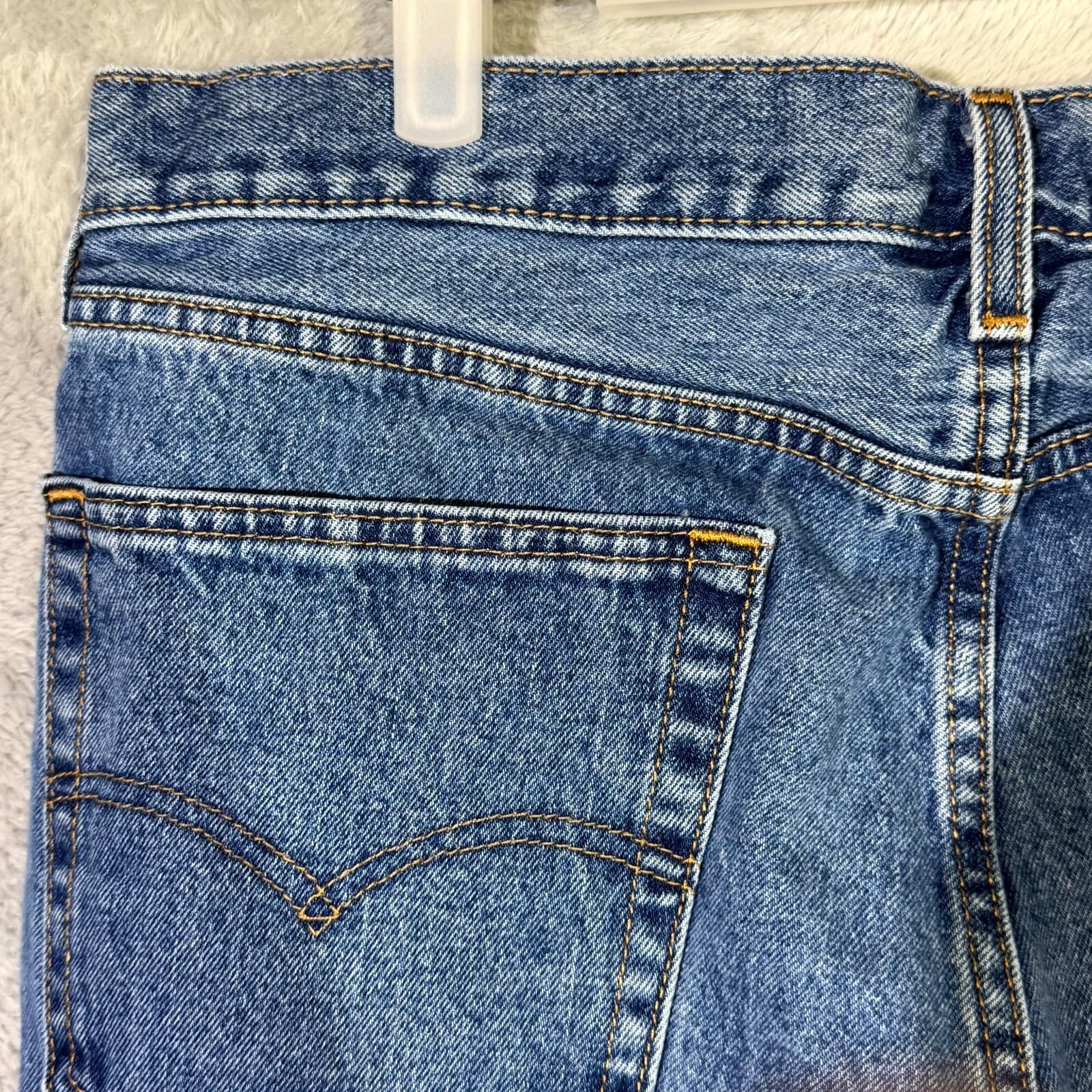 Levi’s 505 Men’s Jeans 36X30 Blue Denim Stone Wash Mid-Rise Straight Leg - Thumbnail 6