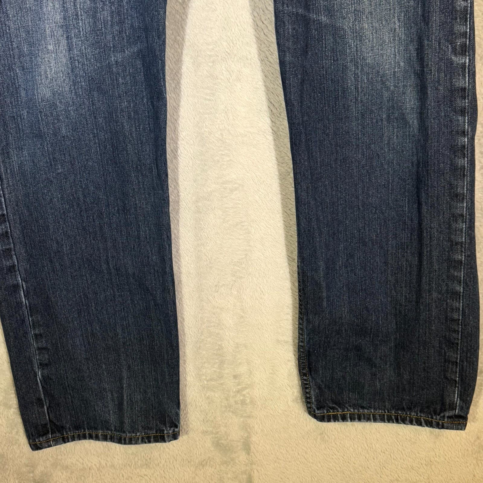 Levi’s 505 Men’s Jeans 42X30 Blue Denim Mid-Rise Straight Leg 100% Cotton - Thumbnail 5