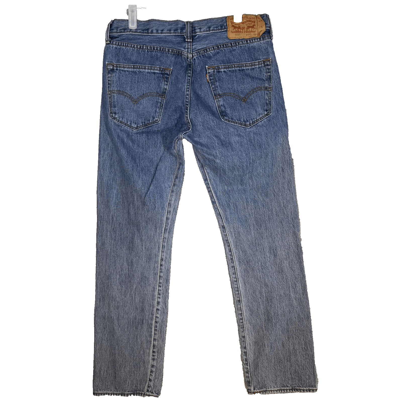 Vintage Levis 501 Jeans Mens 34x31 (32x32) Blue Medium Wash Button Fly Denim - Thumbnail 2