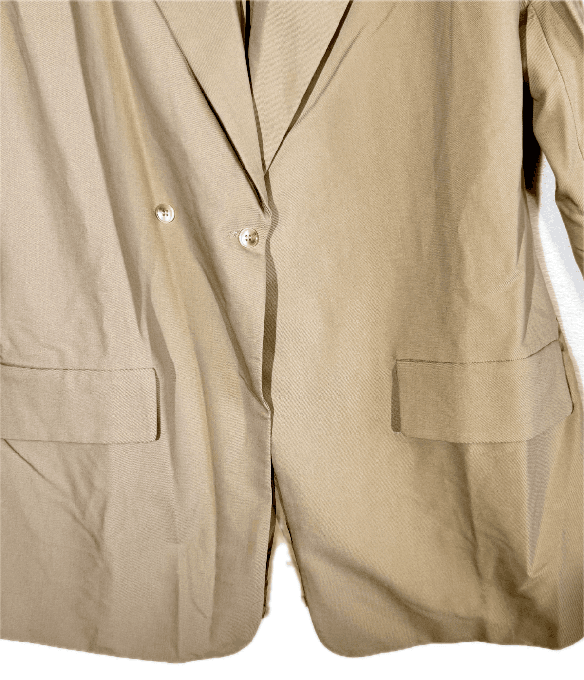 Cider Women’s Beige Polyester Tweed Blazer Jacket S – Notch Lapel, Machine Wash - Thumbnail 3