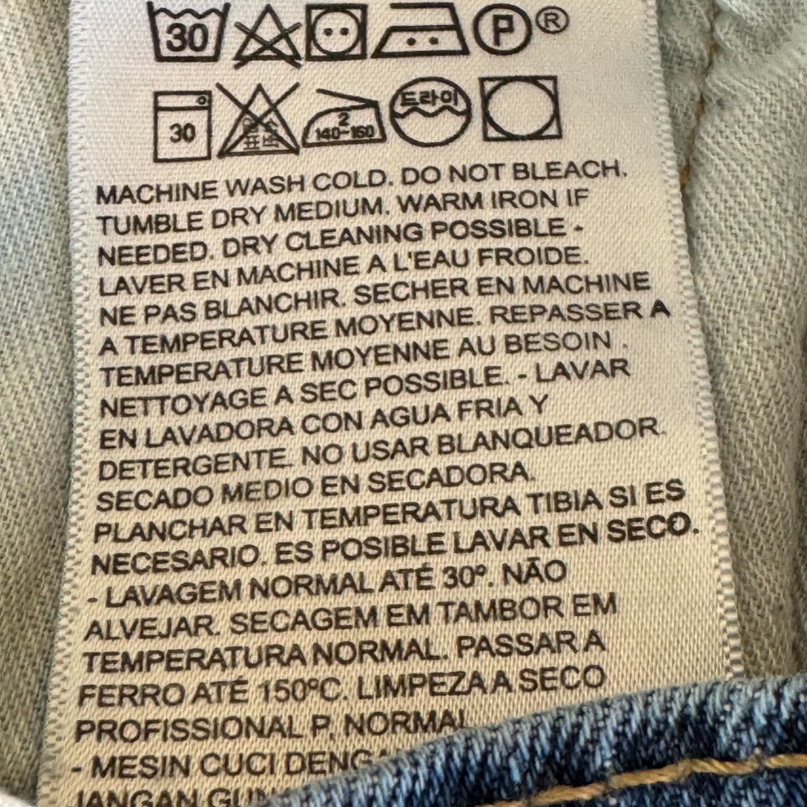 Levis 511 Jeans Mens 30x34 Slim Fit Mid Rise Blue Denim Straight Leg - Thumbnail 14