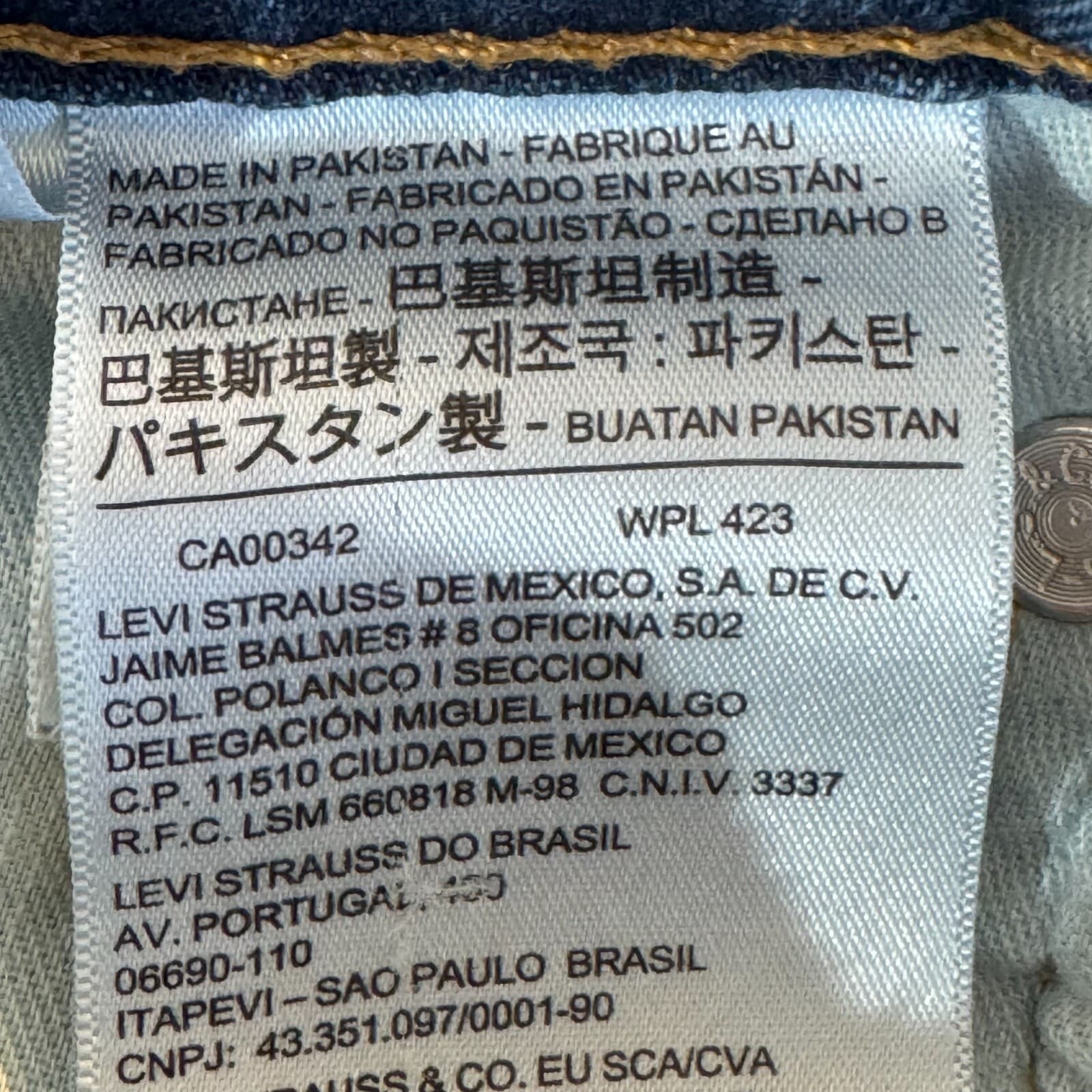 Levis 511 Jeans Mens 30x34 Slim Fit Mid Rise Blue Denim Straight Leg - Thumbnail 12