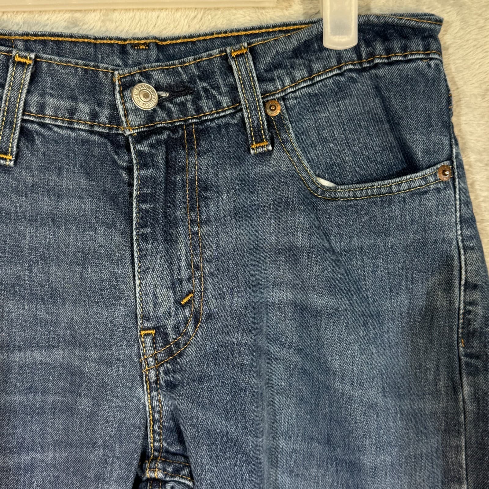 Levis 511 Jeans Mens 30x34 Slim Fit Mid Rise Blue Denim Straight Leg - Thumbnail 4