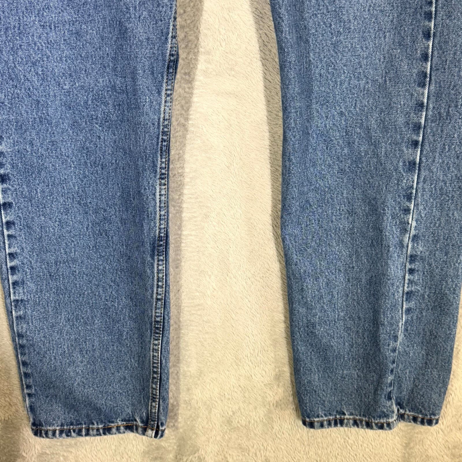 Levi’s 505 Men’s Jeans 36X30 Blue Denim Stone Wash Mid-Rise Straight Leg - Thumbnail 5