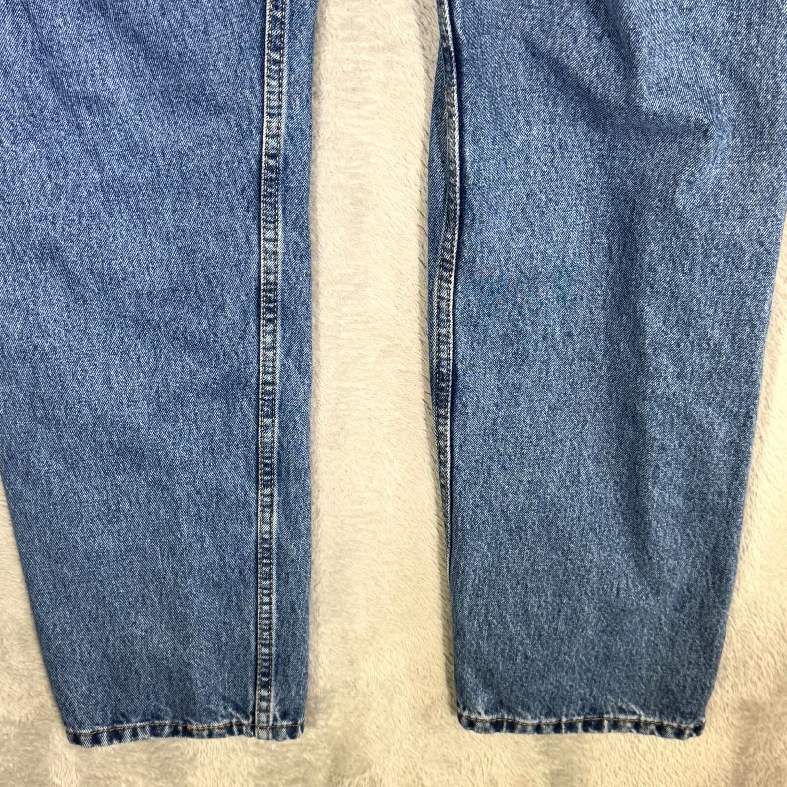 Levi’s 505 Men’s Jeans 36X30 Blue Denim Stone Wash Mid-Rise Straight Leg - Thumbnail 8