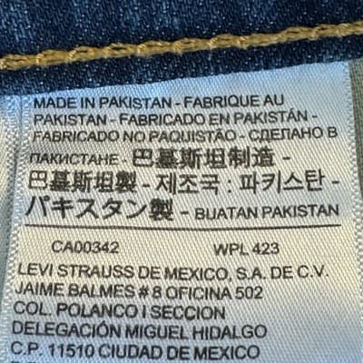 Levis 541 Jeans Mens 34x31 (34x32) Athletic Taper Stretch Denim Medium Wash - Thumbnail 4