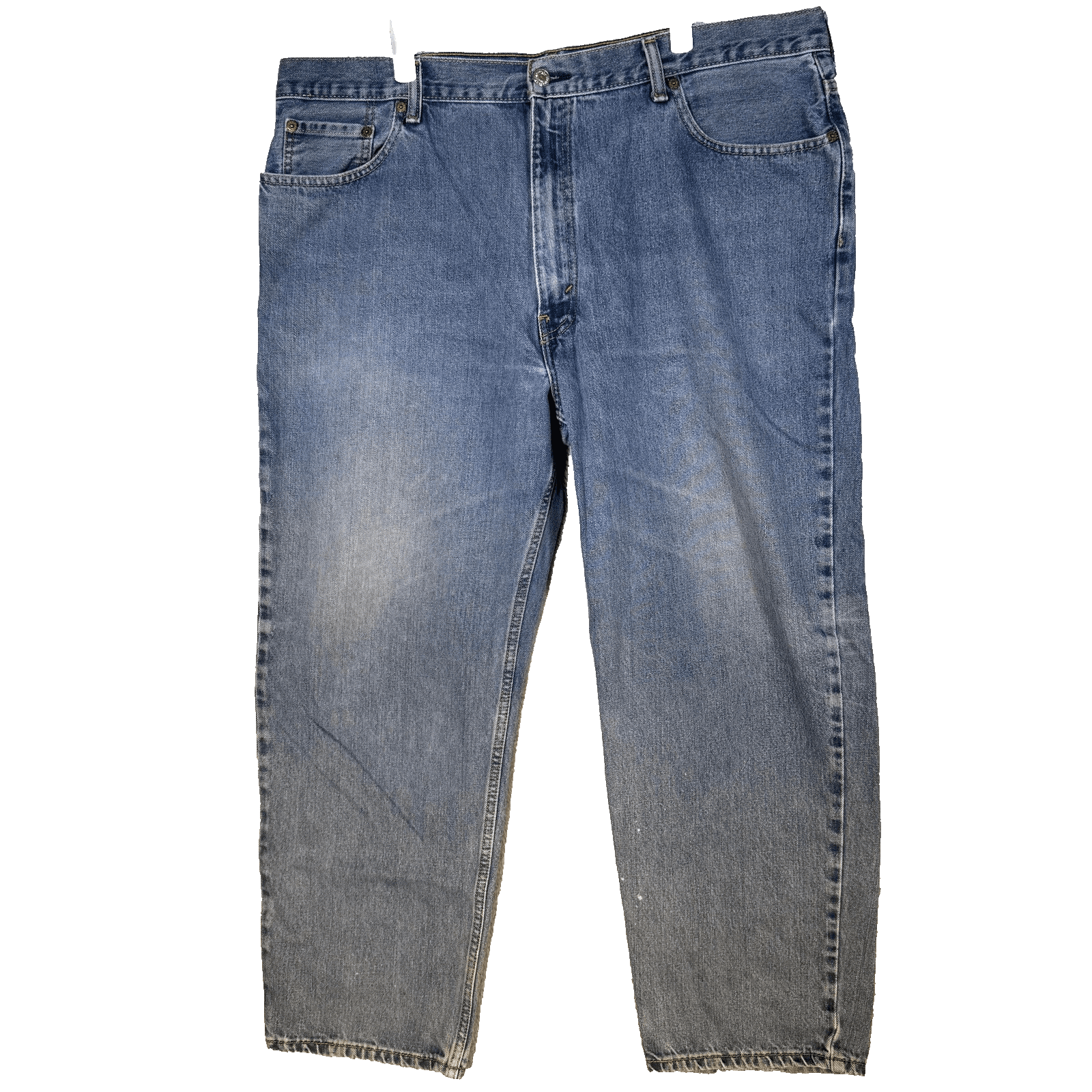 Vintage Levis 550 Jeans Mens 42x30 Blue Relaxed Tapered Frayed Denim Distressed - Image 1