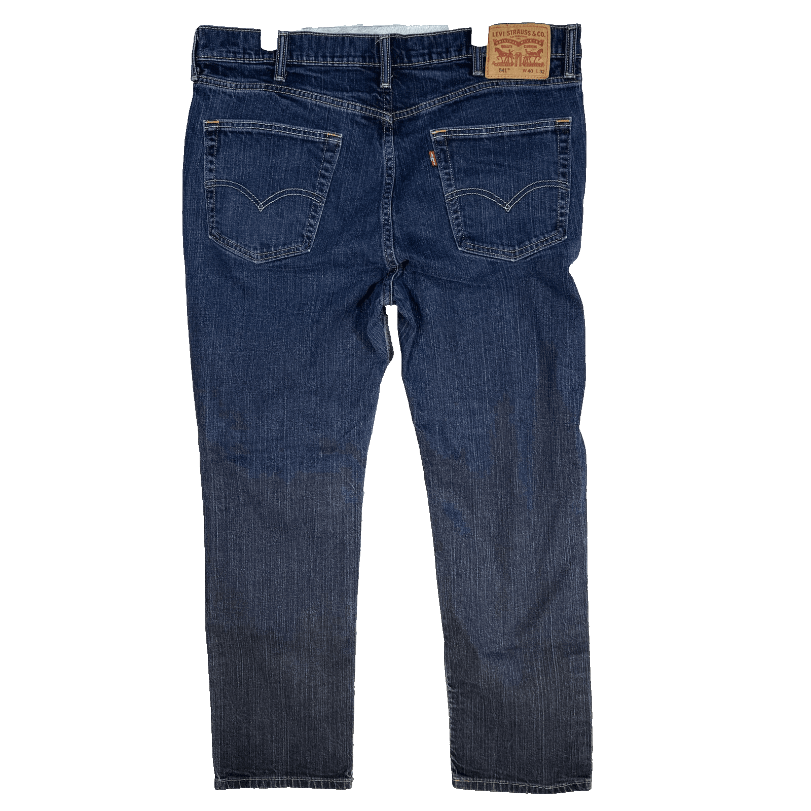 Levis 541 Jeans Mens 40x32 Blue Athletic Fit Taper Stretch Denim Dark Wash - Thumbnail 2