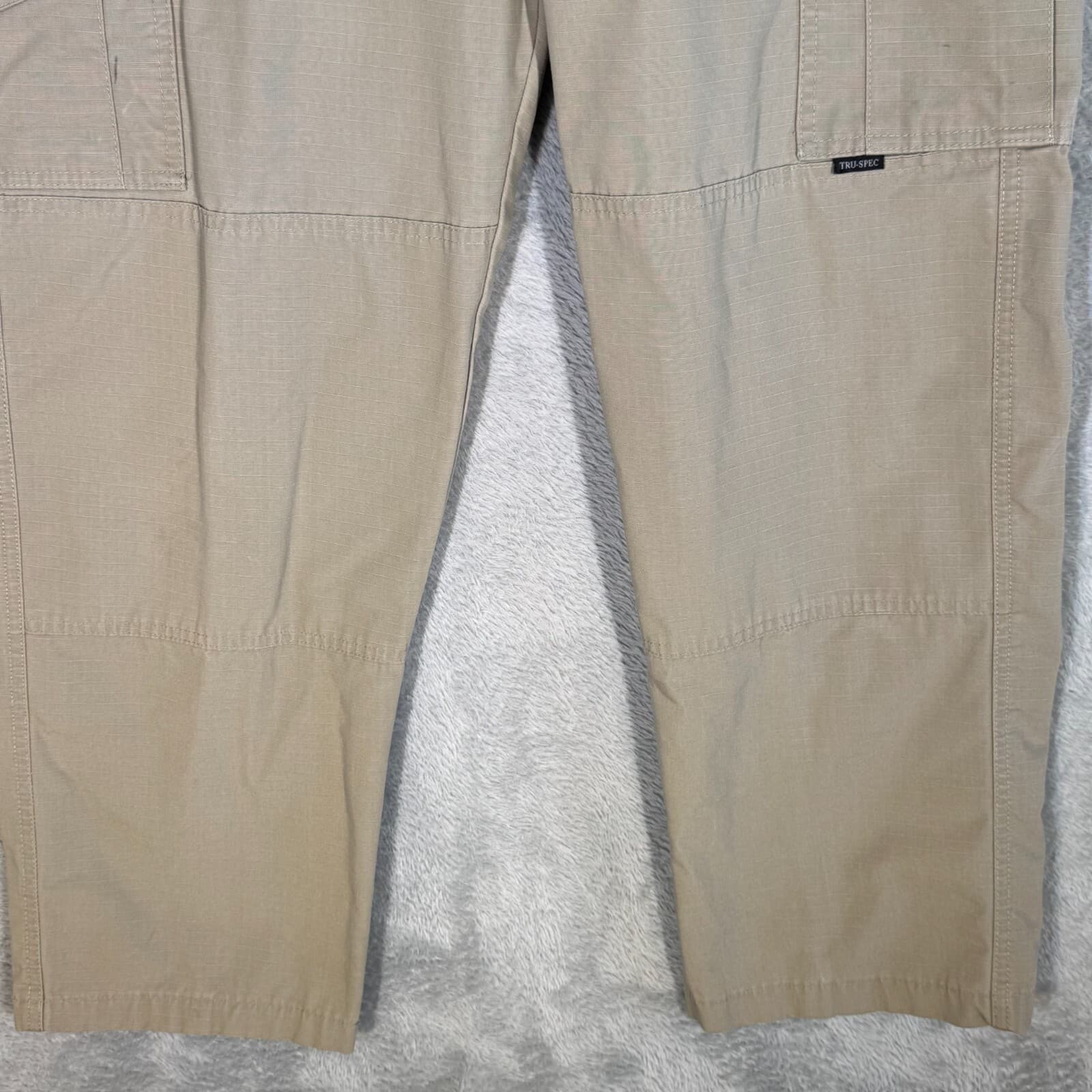 Tru-Spec Cargo Pants Mens 34x28 Beige Ripstop Double Knee Work Tactical - Thumbnail 5