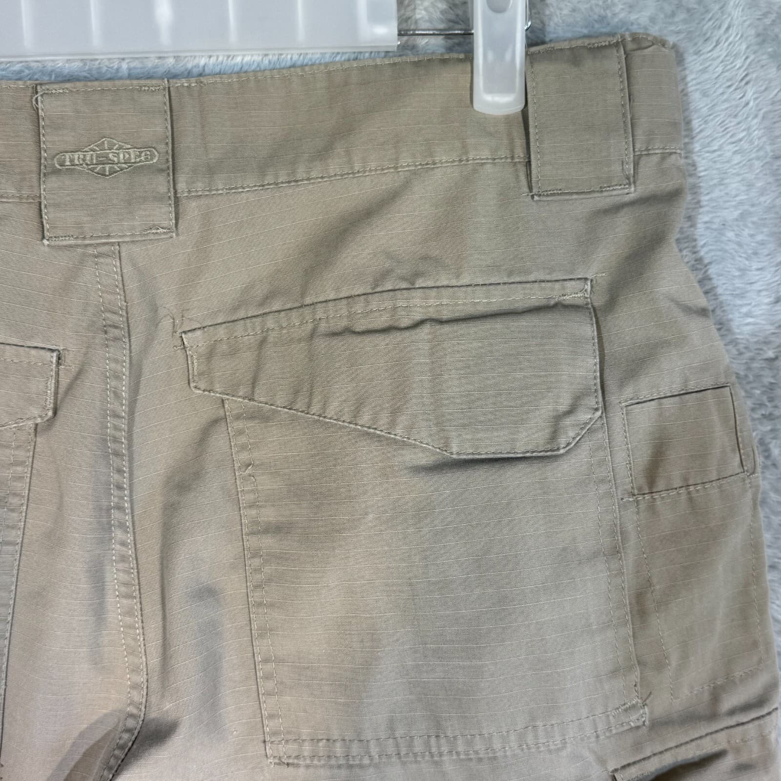 Tru-Spec Cargo Pants Mens 34x28 Beige Ripstop Double Knee Work Tactical - Thumbnail 7